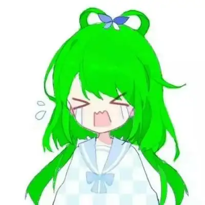 二次元绿色头发少女头像 原谅绿动漫头像