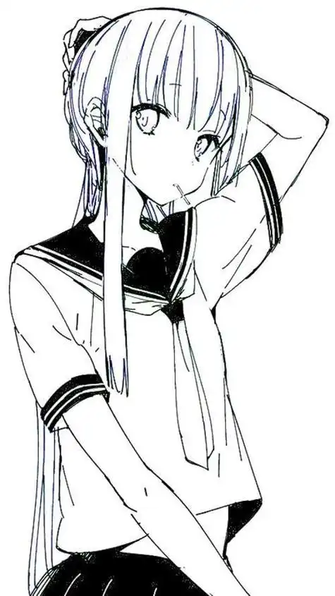 动漫人物简笔画呆萌女动物