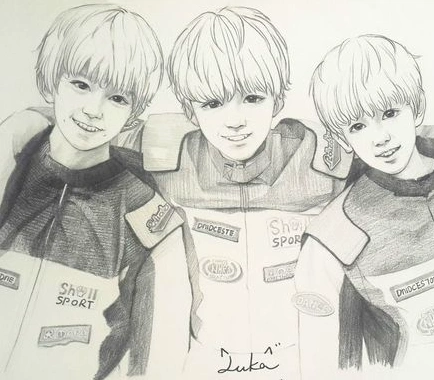 图tfboys素描铅笔画精选爱心三小只社会活动大曝光