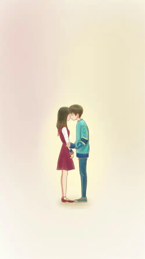 唯美手绘情侣手机壁纸下载