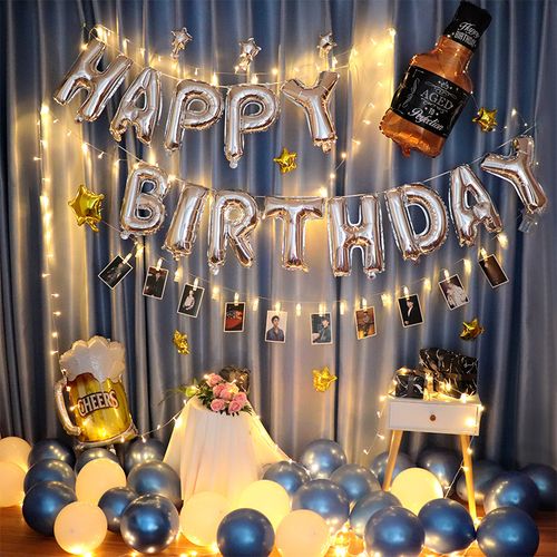 生日装饰场景布置气球派对浪漫惊喜主题趴体背景墙房间网红套餐