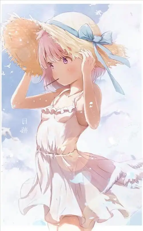 动漫壁纸 粉白系少女 画师 mizuki