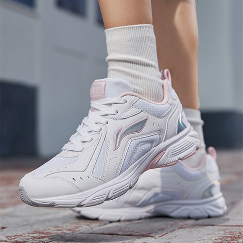 女鞋李宁跑步防滑减震轻便情侣跑鞋复古运动跑步鞋