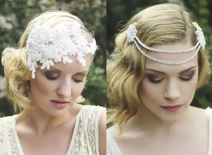 欧美复古新娘,绝美发饰配发型添加无限光彩!