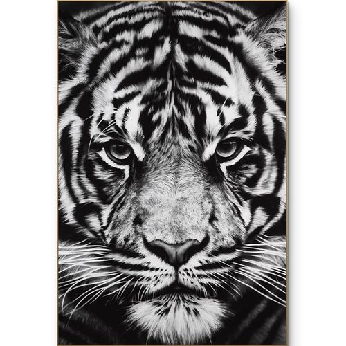 动物装饰画黑白狮子老虎客厅卧室墙面装饰咖啡厅沙发墙背景墙挂画