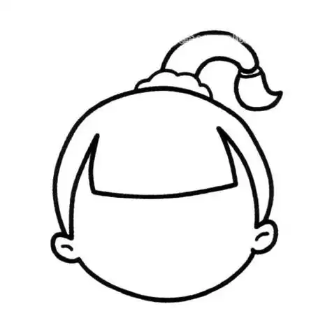 小女孩头部轮廓简笔画图片大全 人物-第5张