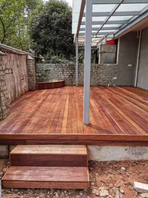 印尼菠萝格地板户外木地板室外庭院阳台公园栈道露台厂家直销定制-mc