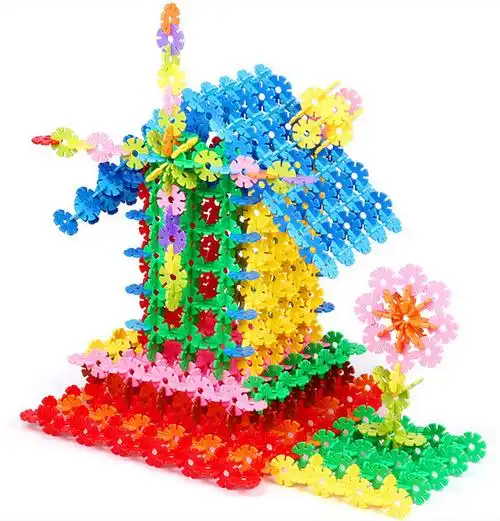 中号雪花片 直径3.3 厚度0.26cm 益智玩具 200片一包-积木