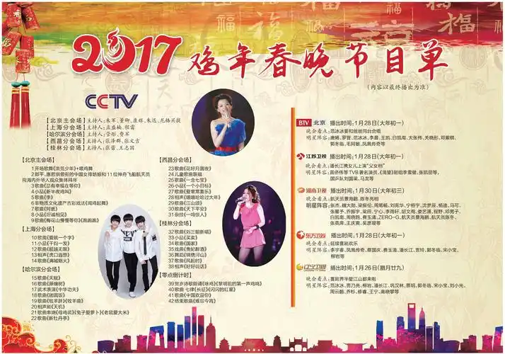 2017鸡年春晚节目单