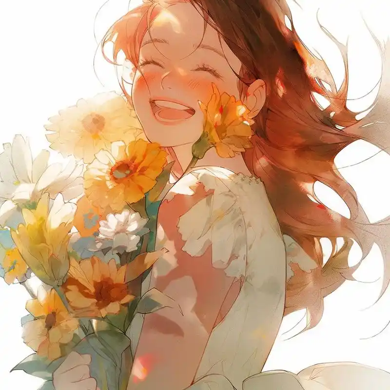 治愈系头像|暖光少女