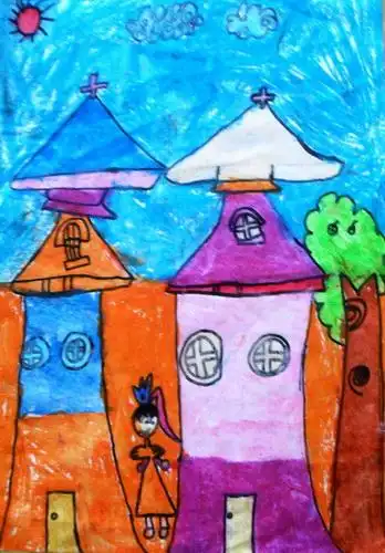 我的房子/少儿绘画作品/儿童画/网络美术馆_中国少儿美术教育网