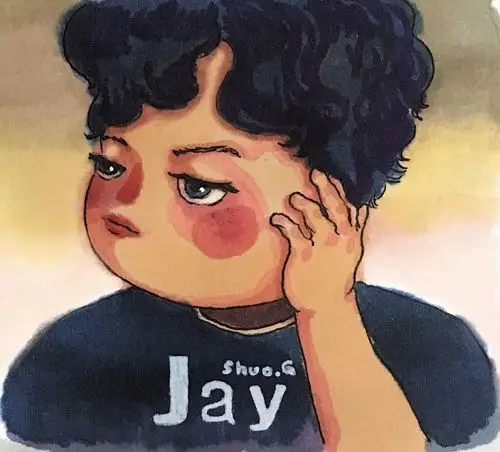 周杰伦手绘专辑封面头像