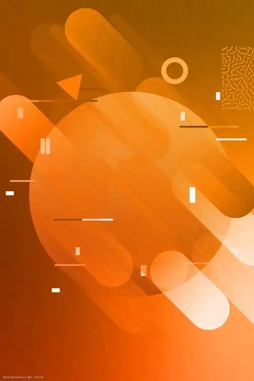 简约几何立体珊瑚橙线条电商风背景图片-图行天下图库