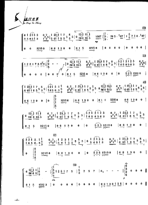 《美丽的神话》 古筝谱