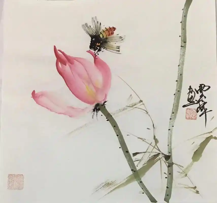 云峰老师写意小品欣赏 #花鸟画 #国画  - 抖音