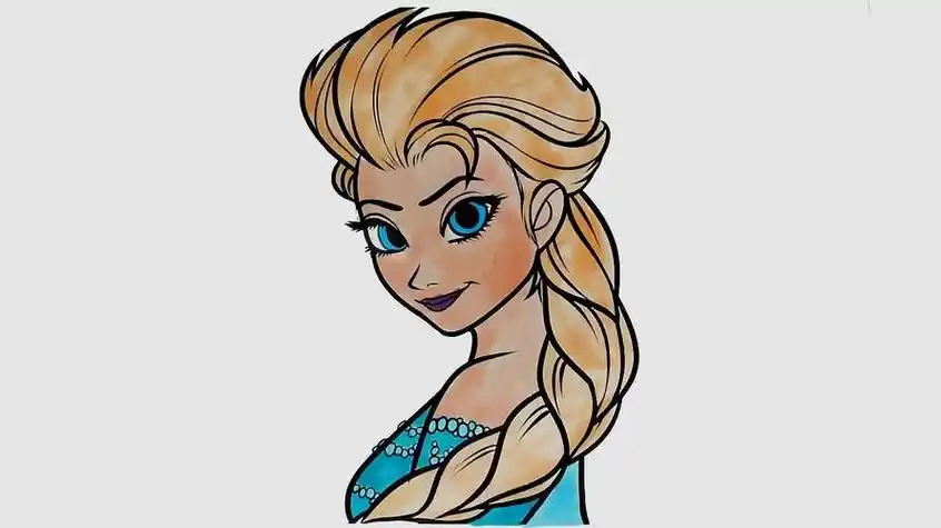 长发公主简笔画怎么画儿童画公主头简笔画儿童画小公主简笔画一涂色