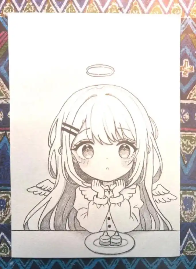 动漫可爱少女头像绘画过程.重新发一遍#零基础学画画 #零基础 - 抖音