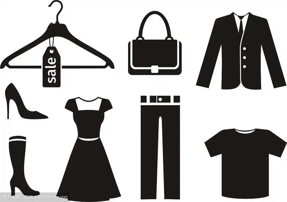 衣服图标设置在黑色