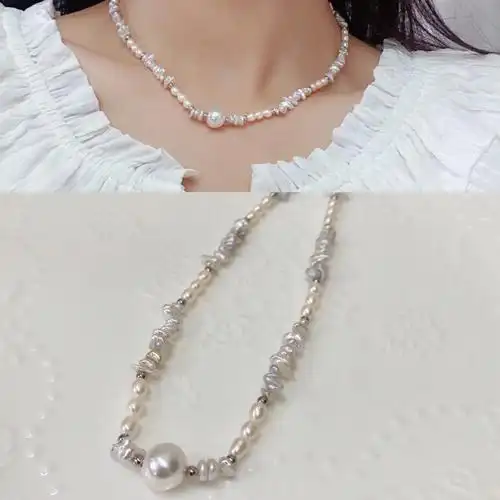 时尚穿搭灵感巴洛克珍珠项链