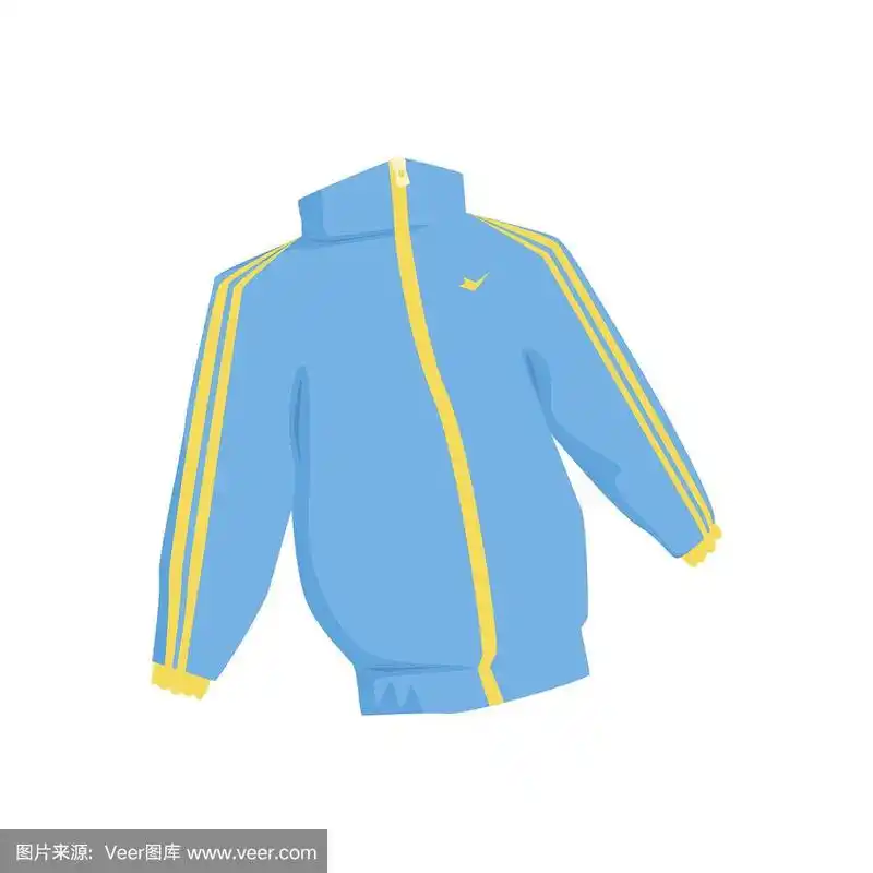 运动夹克卡通矢量插图