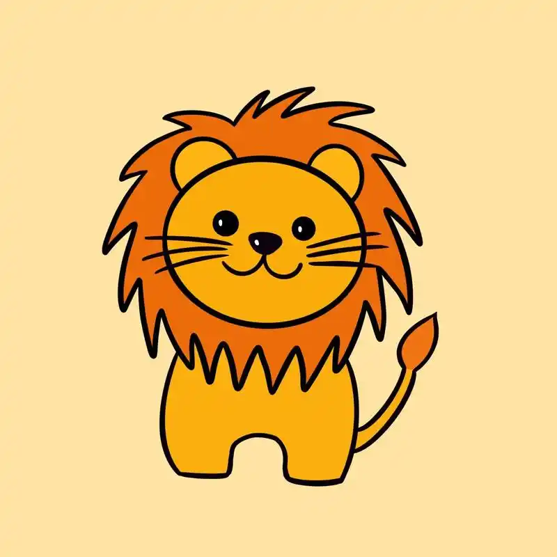 这样的小狮子一学就会