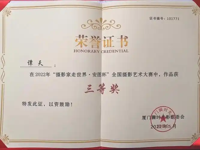 最终我获得三等奖,大赛组委会给我寄来了获奖证书,奖杯和奖品(茶叶).