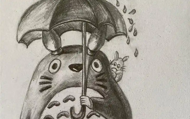 曲老师-素描龙猫