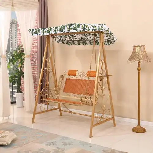 户外新款室内成人吊篮铁艺摇椅家用室外花园户外秋千