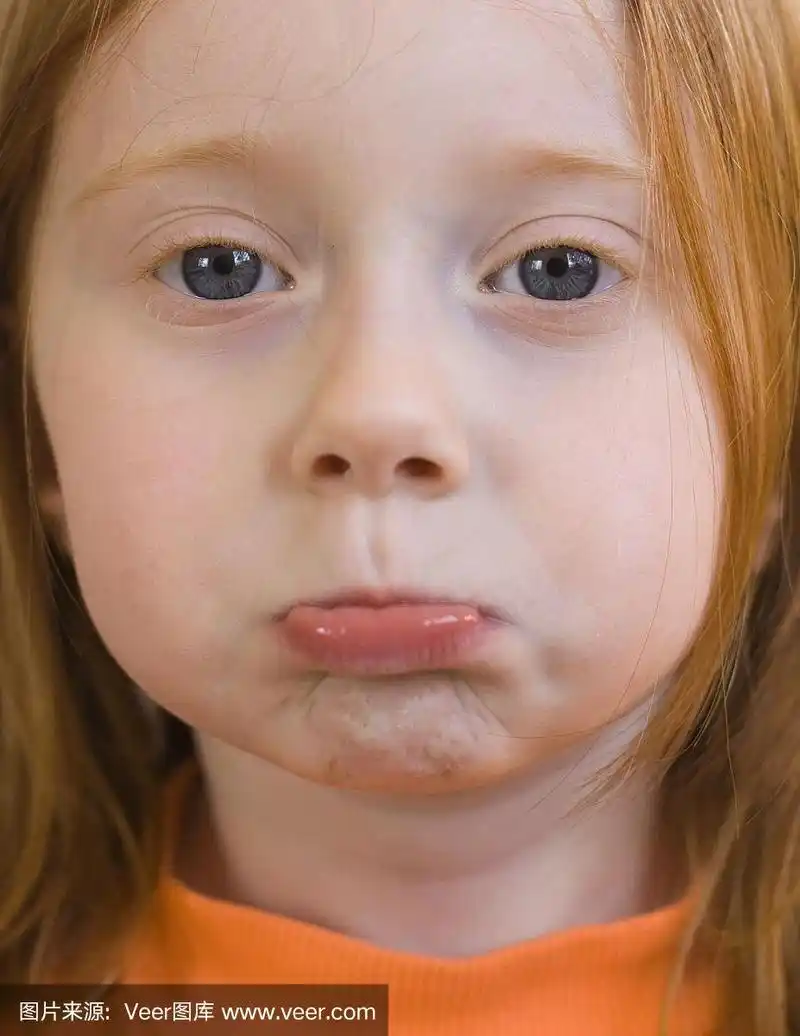 女孩,撅嘴,生气,垂直画幅,小的