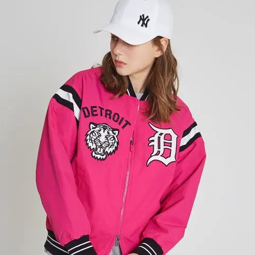 detroit tigers tiger animal 棒球夹克