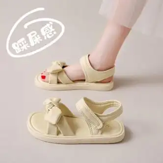 回力踩屎感学生凉鞋女款夏季外穿孕妇鞋平底休闲真皮凉鞋配裙子黄色37