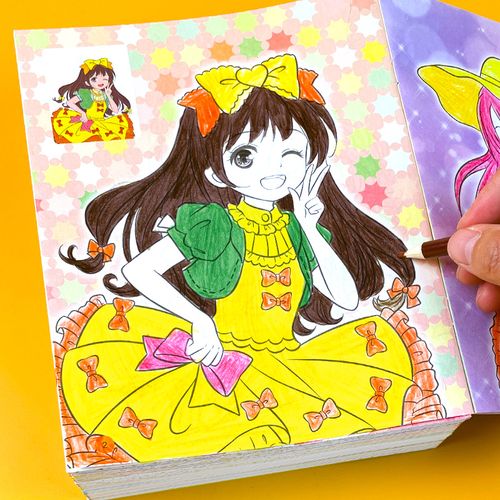 公主涂色书3-6-8-10岁幼儿童填色本小学生画画本涂鸦4-5岁绘画册