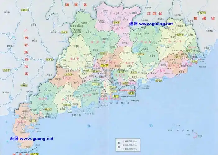 广东地图(行政区划)广东地图是指广东省各行政区域的地图.