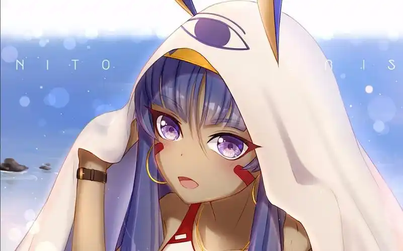 【fgo/板绘】泳装尼托克丽丝(勾线 上色过程)_哔哩哔哩 (゜-゜)つロ