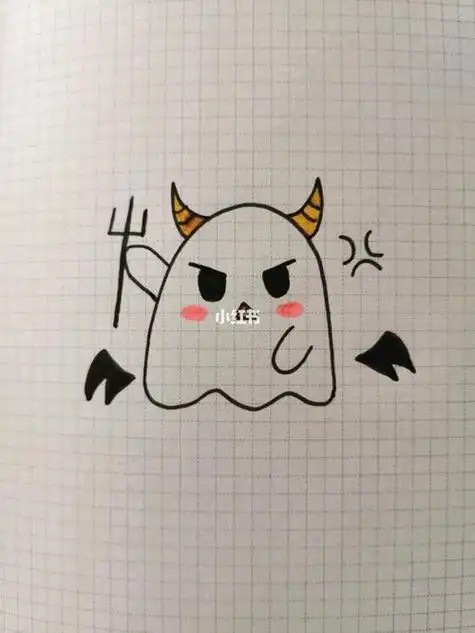 一只超凶的小恶魔简笔画简笔画教程文化绘画