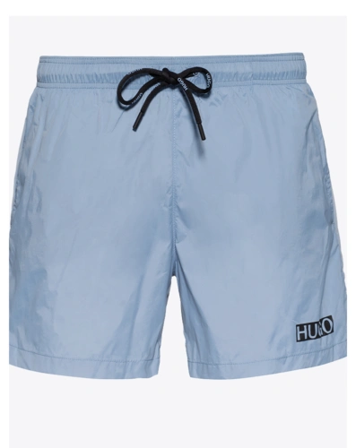 hugoboss雨果博斯男士春夏全衬里再生面料游泳短裤428蓝色eus