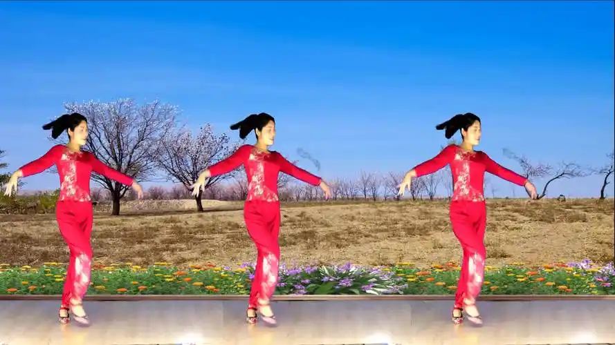 陕北民歌广场舞《恋恋黄土地》火一样的黄土地,有我最爱的信天游