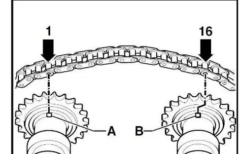 帕萨特正时链条安装图