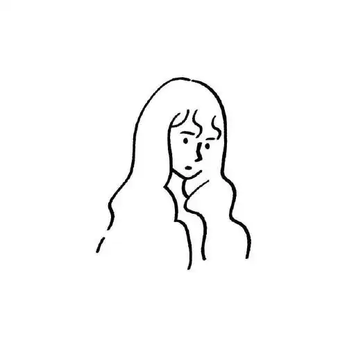 进来拿女头|极简黑白线条女生头像