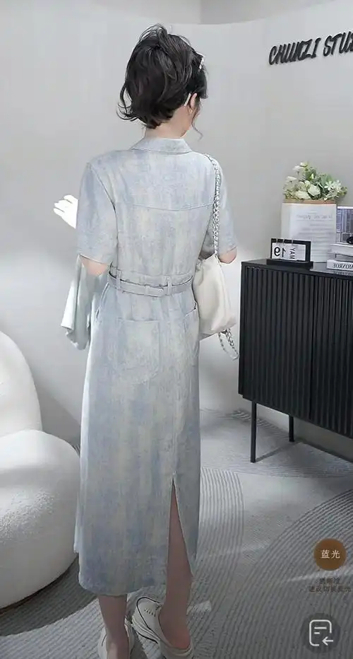 今年流行漂亮连衣裙女装2024夏季新款气质时髦长裙文艺风高级裙