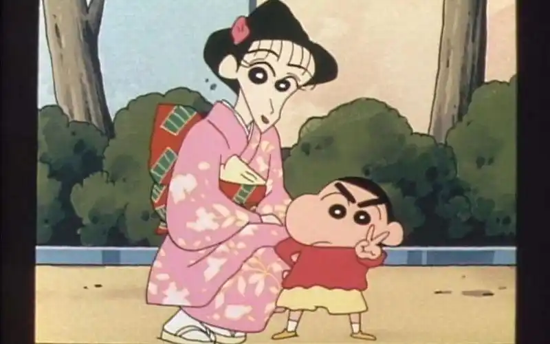 蜡笔小新新娜野原新之助和大原娜娜子的靠近一点点