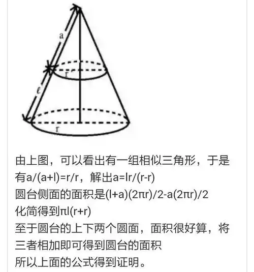 圆台的表面积怎么求,详解_百度知道