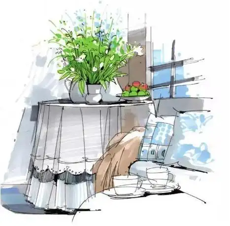 快速家具陈设马克笔表达解析(布艺)