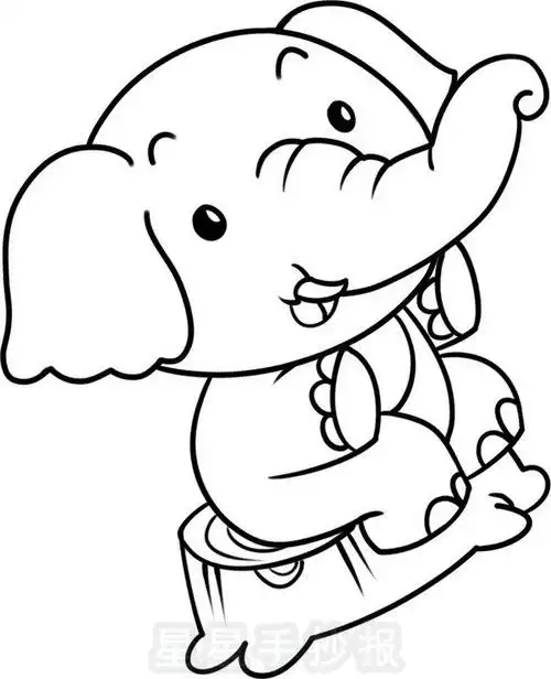 小象简笔画简单画法