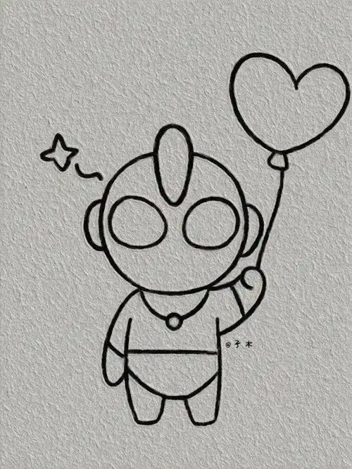 奥特曼简笔画教程