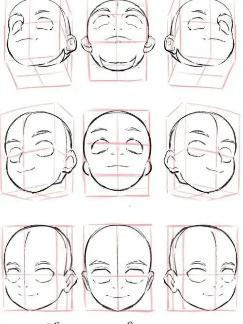 板绘头部不同角度与动态的画法