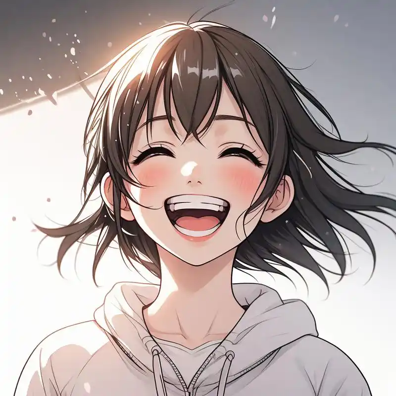 90漫画风笑口常开头像96