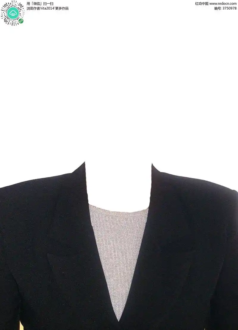 西装女士证件照psd素材免费下载_红动中国