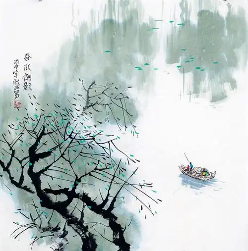 刘燕声水墨写意山水画小品