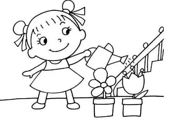 快乐的小朋友们简笔画小男孩简笔画小女孩简笔画